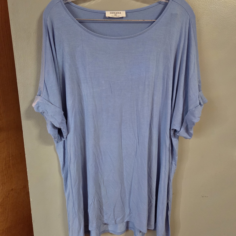 Zenana Outfitters Light Blue Short Sleeve Tee 5 Items $10
